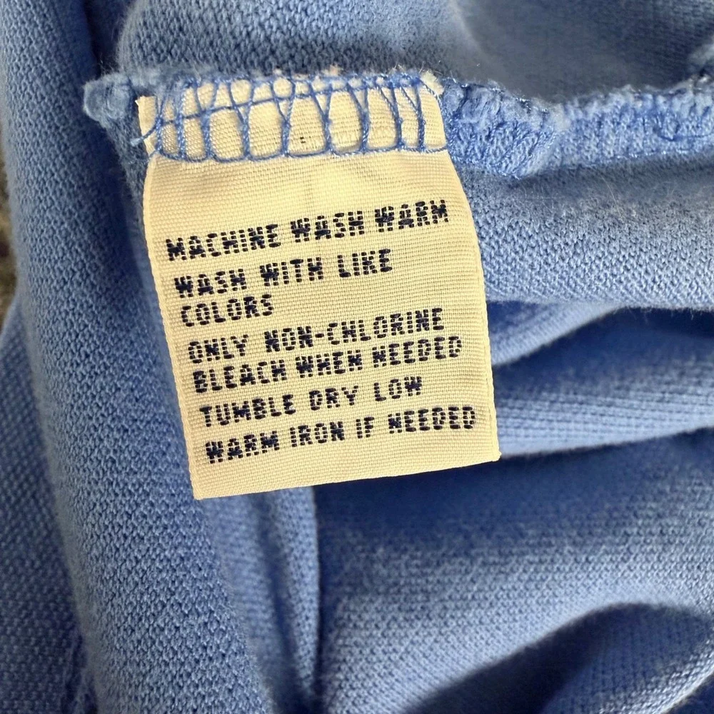 Polo Ralph Lauren Mens Large Light Blue Cotton Pique Short Sleeve Pony Polo Shir